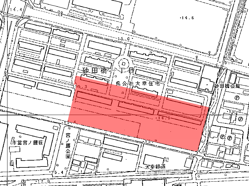 地図：大幸公社賃貸住宅