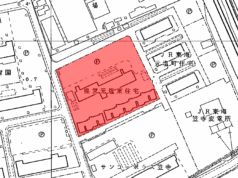 地図:県営元塩東住宅