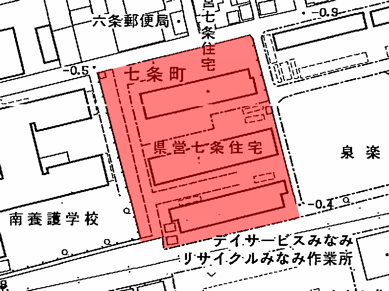 地図：県営七条住宅