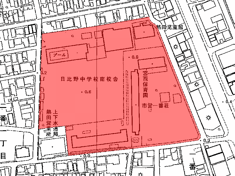 地図:市営一番荘