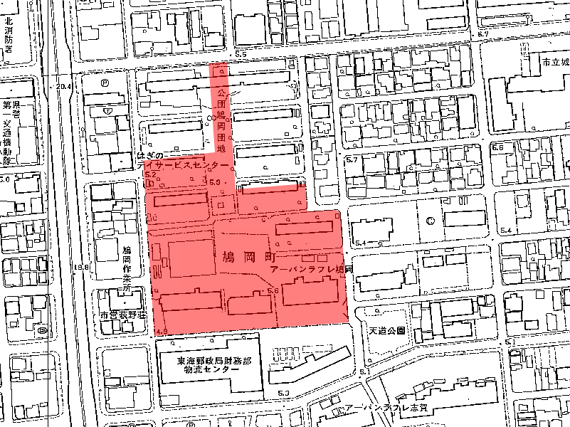 地図:アーバンラフレ鳩岡