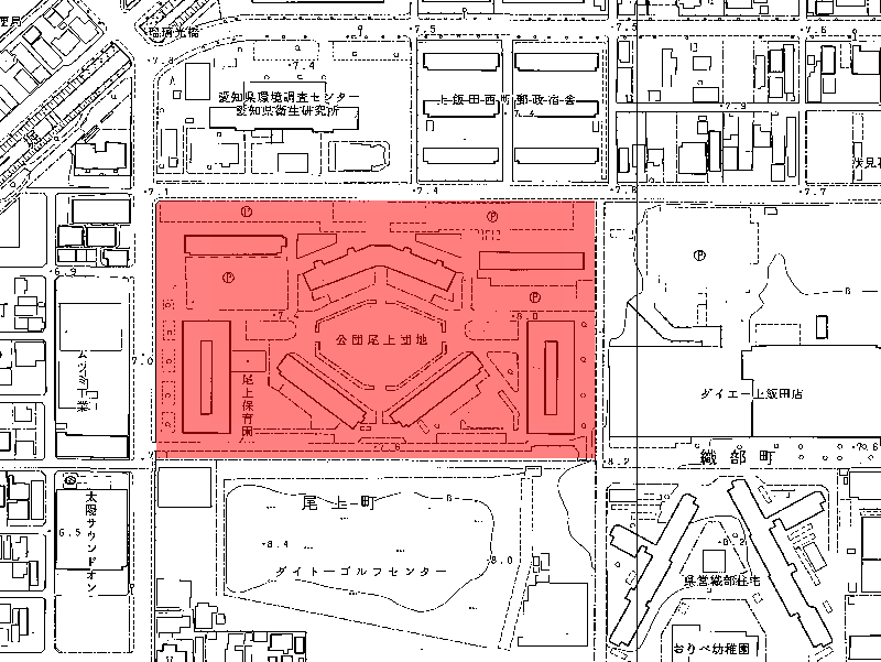 地図：尾上団地