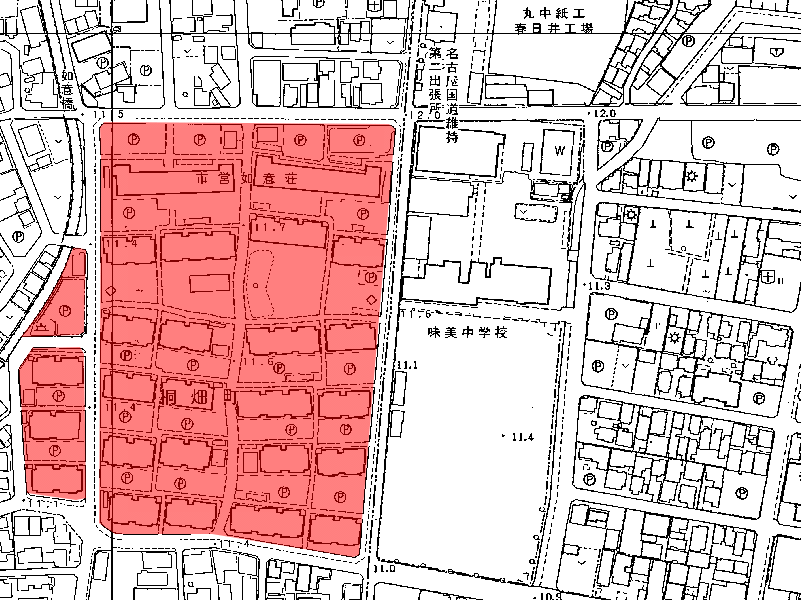 地図:市営 如意住宅
