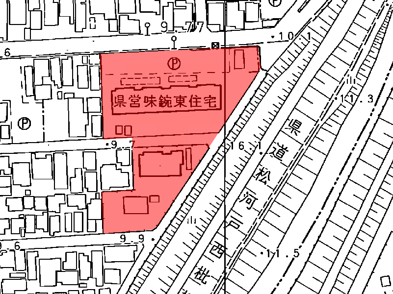 地図:県営 味鋺住宅