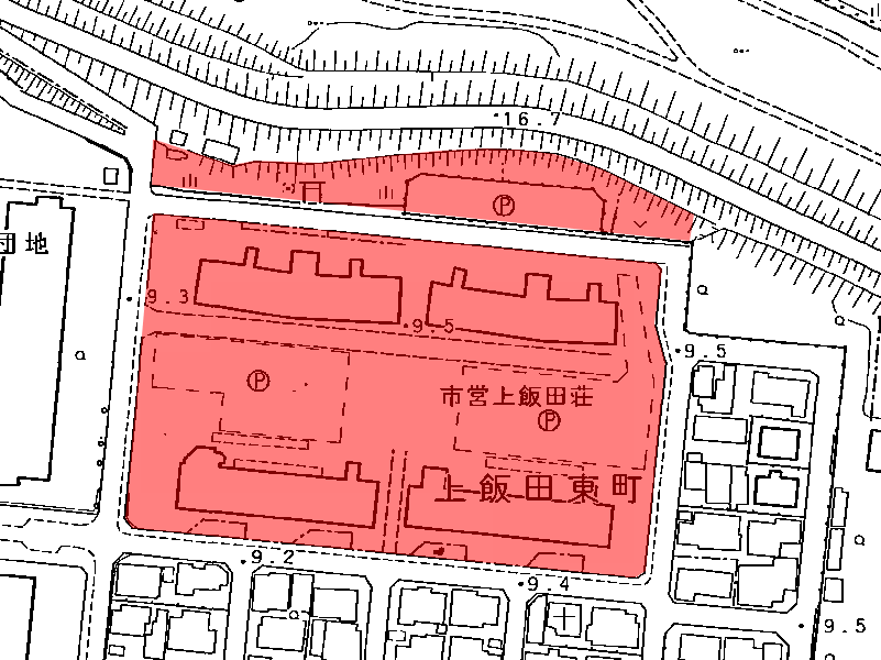 地図:(仮称)上飯田荘