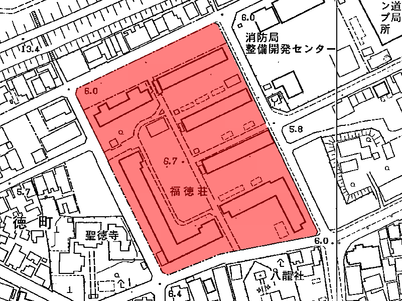 地図：市営 福徳荘