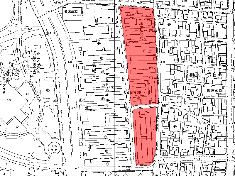 地図：市営 城北荘
