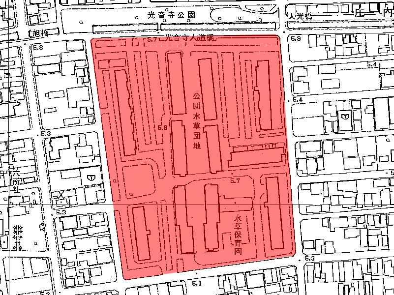 地図：公団水草団地