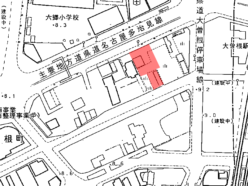 地図：公団大曽根駅前