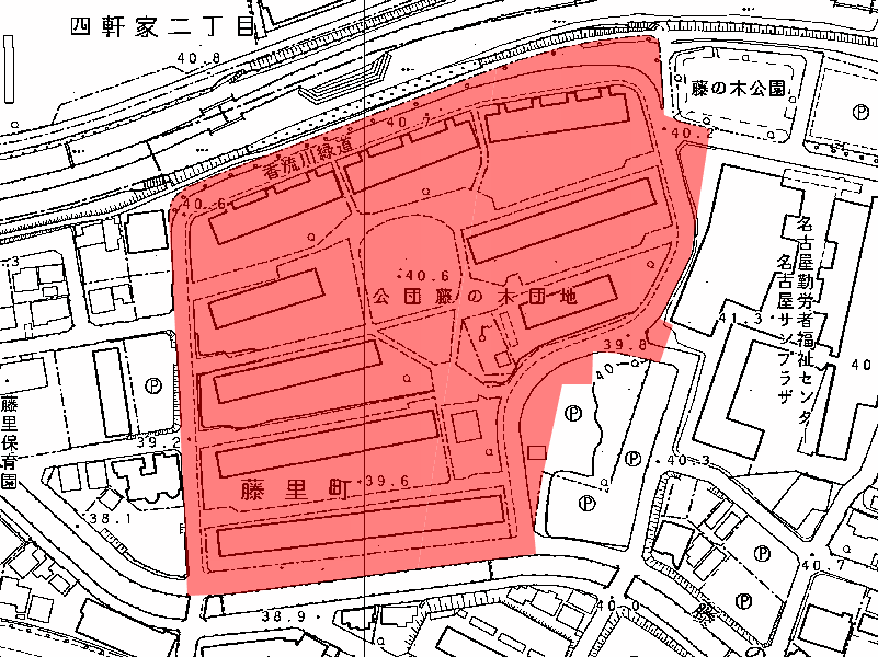 地図：藤の木団地