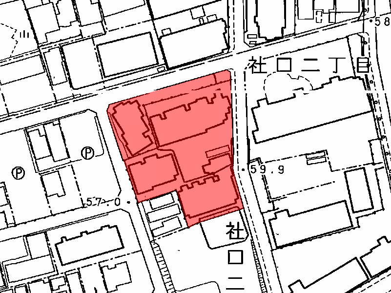 地図：上社パ-クマンション