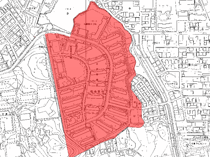 地図：市営梅森荘