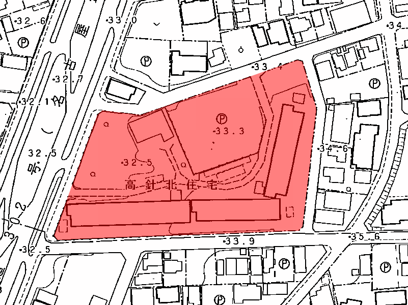 地図：高針北住宅