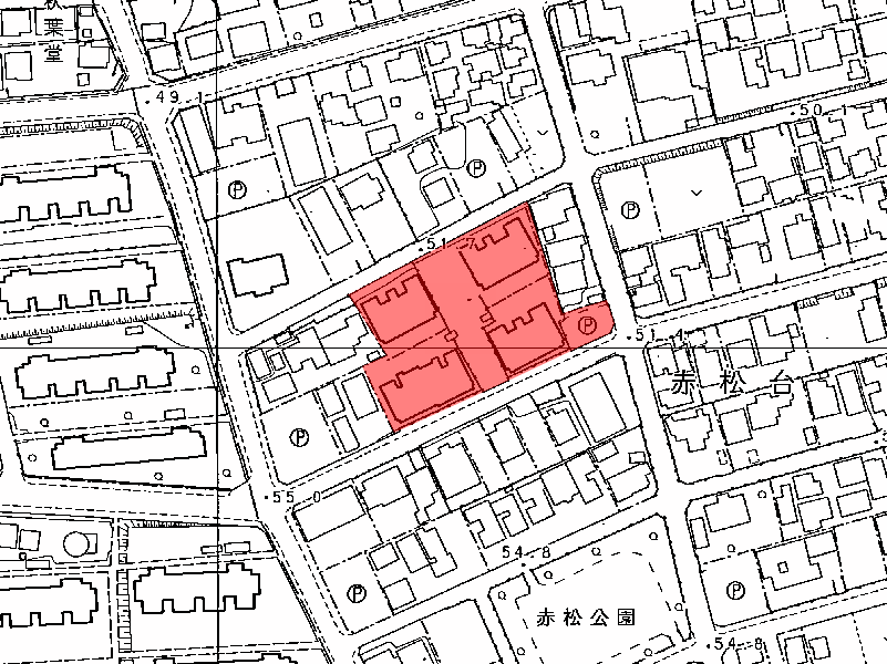 地図:赤松台パ-クハウス