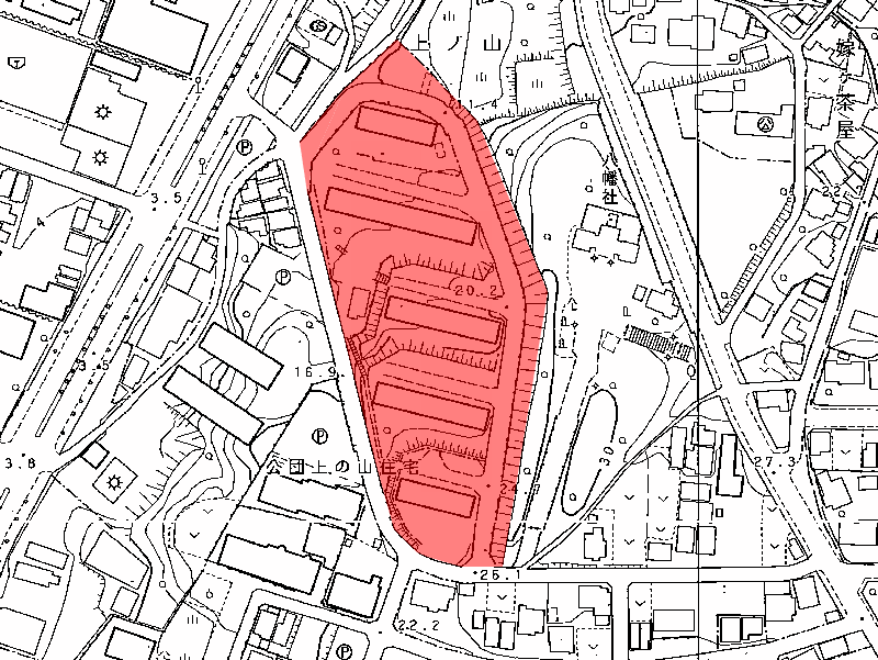 地図:公団上の山団地
