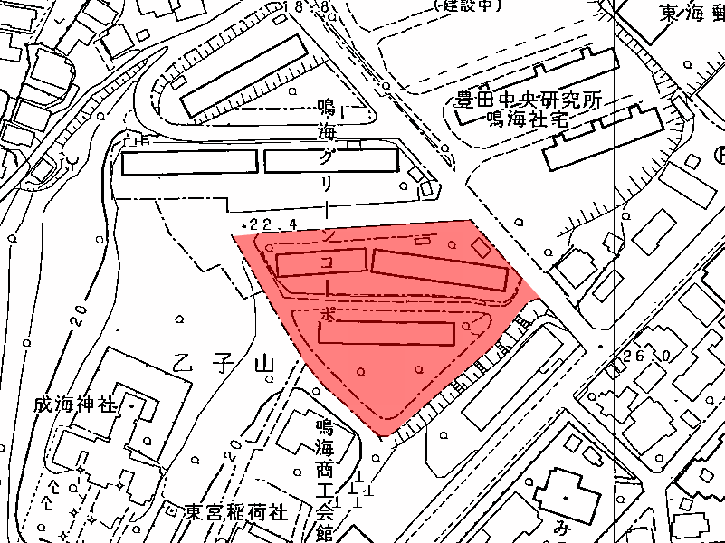 地図:成海グリ-ンコ-ポ(南)