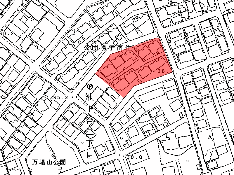地図:鳴子南団地(南)