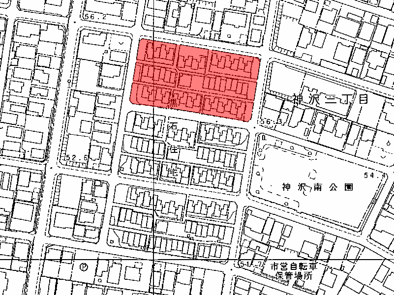 地図:黒石第二住宅(北)