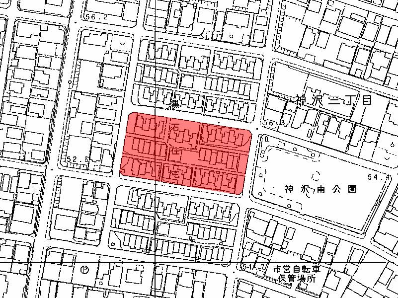 地図:黒石第二住宅(中)