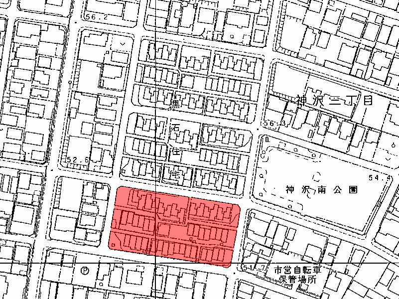 地図:黒石第二住宅(南)