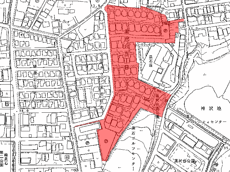 地図:公団タウン黒石