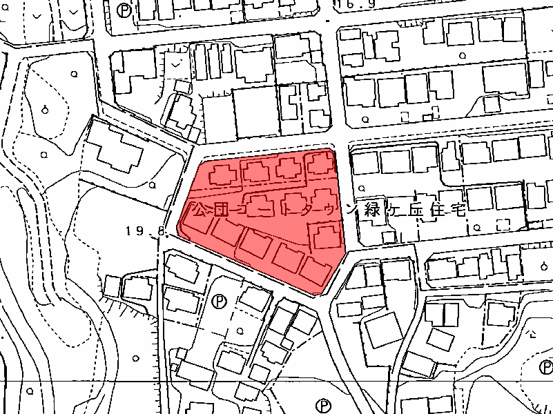 地図:コ-トタウン緑ケ丘
