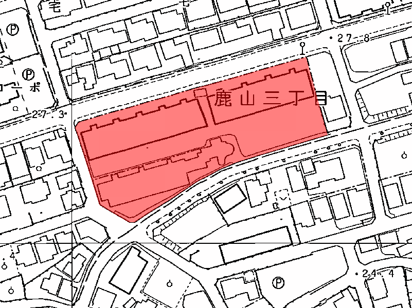 地図:ライオンズヴィア-レ鹿山
