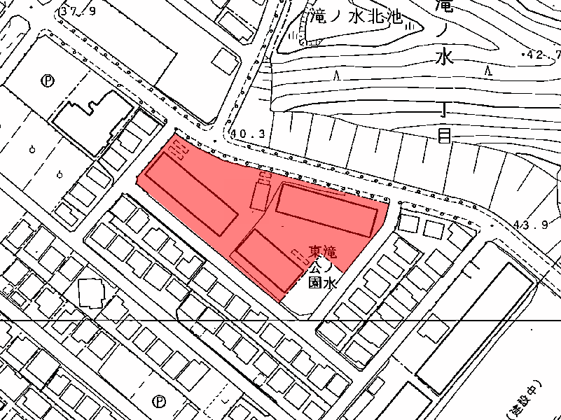 地図:シティコ-ポ滝の水緑地