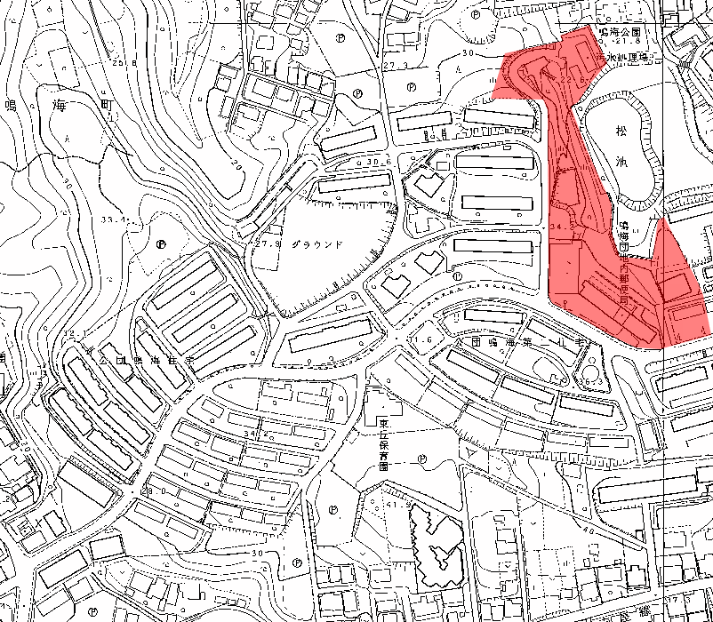 地図:鳴海団地(10BL)