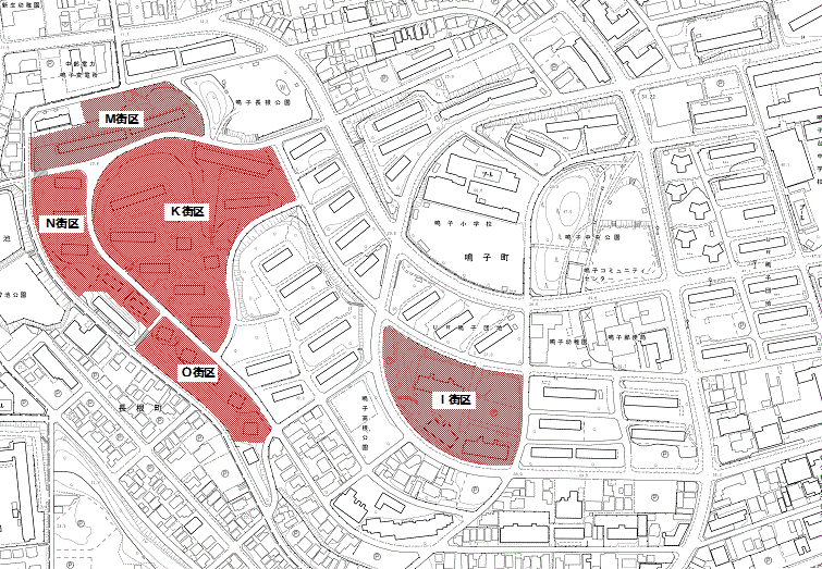 鳴子団地の地図