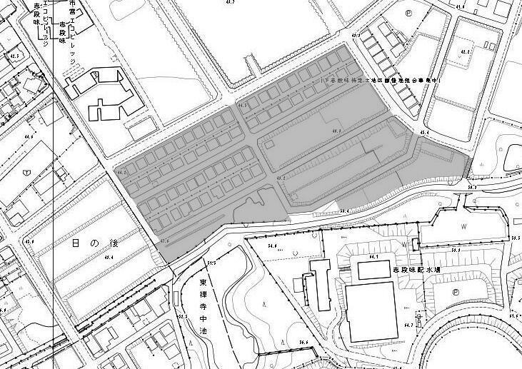 地図:シティハイツ志段味まちづくり建築協定の区域図