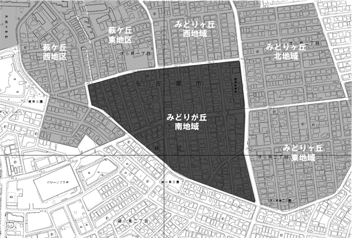 地図：みどりが丘南地域