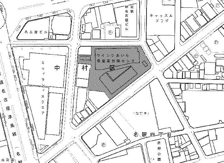 地図:愛知県産業労働センター・名古屋クロスコートタワー地区