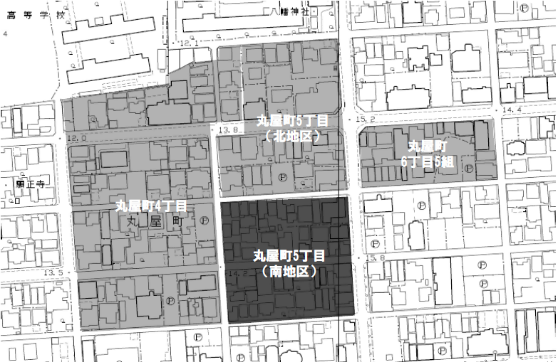 地図:丸屋町5丁目(南地区)