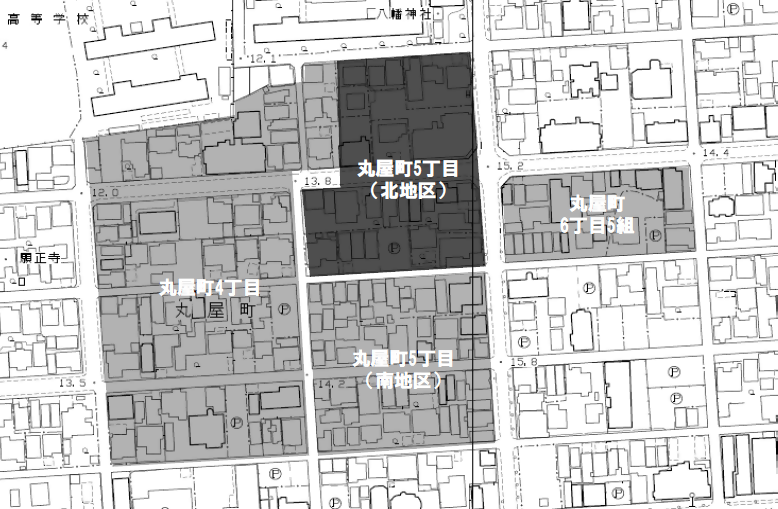 地図:丸屋町5丁目(北地区)