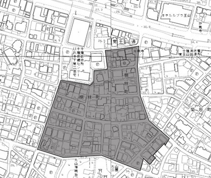 地図:桐林地区の区域図