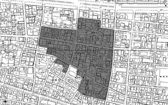 地図:御器所三丁目天池・御所・洲原3番地区建築協定の区域図
