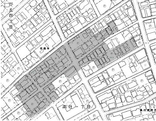 地図:高社一丁目北地区