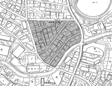 地図:高峯町住宅地区