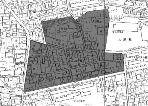 地図:大屋敷地区