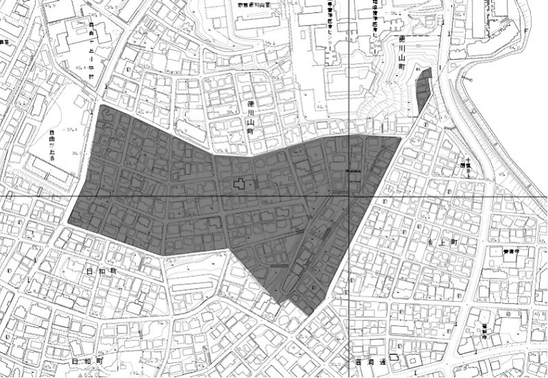 地図:徳川山町地区