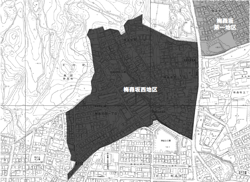 地図:梅森坂第一地区