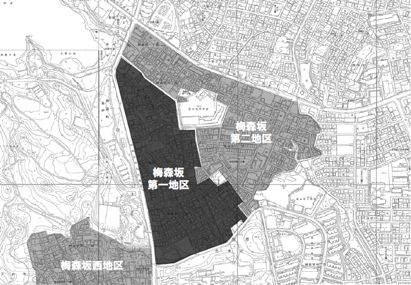 地図:梅森坂第一地区