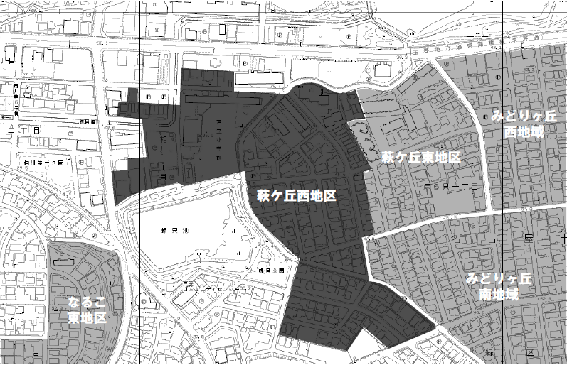 地図:萩ケ丘西地区