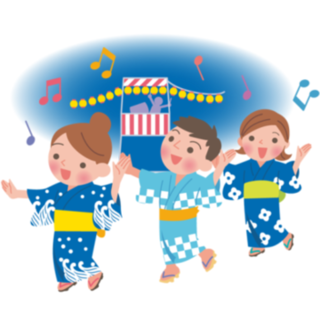 イラスト:町内会盆踊りの様子