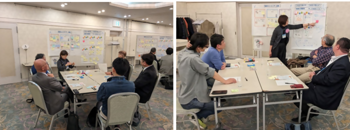 写真:一緒にやってみたいことのワークショップの様子