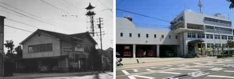 写真:千種消防署の今と昔