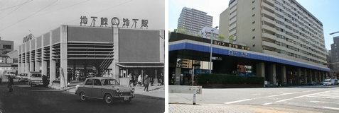 写真:地下鉄池下駅の今と昔