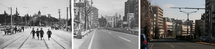 写真:覚王山から末盛付近の今と昔