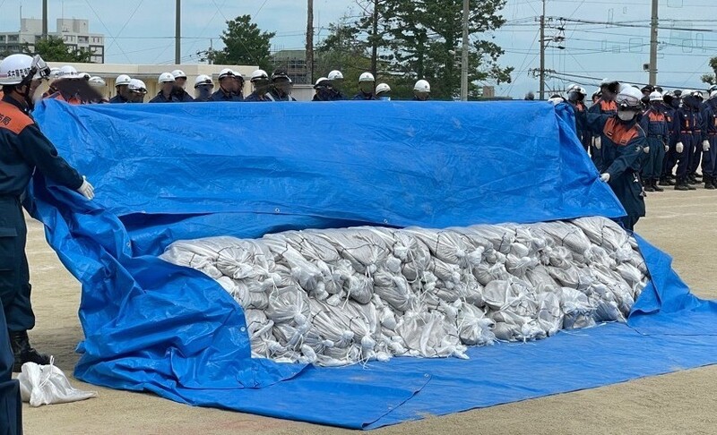 水防工法訓練の写真